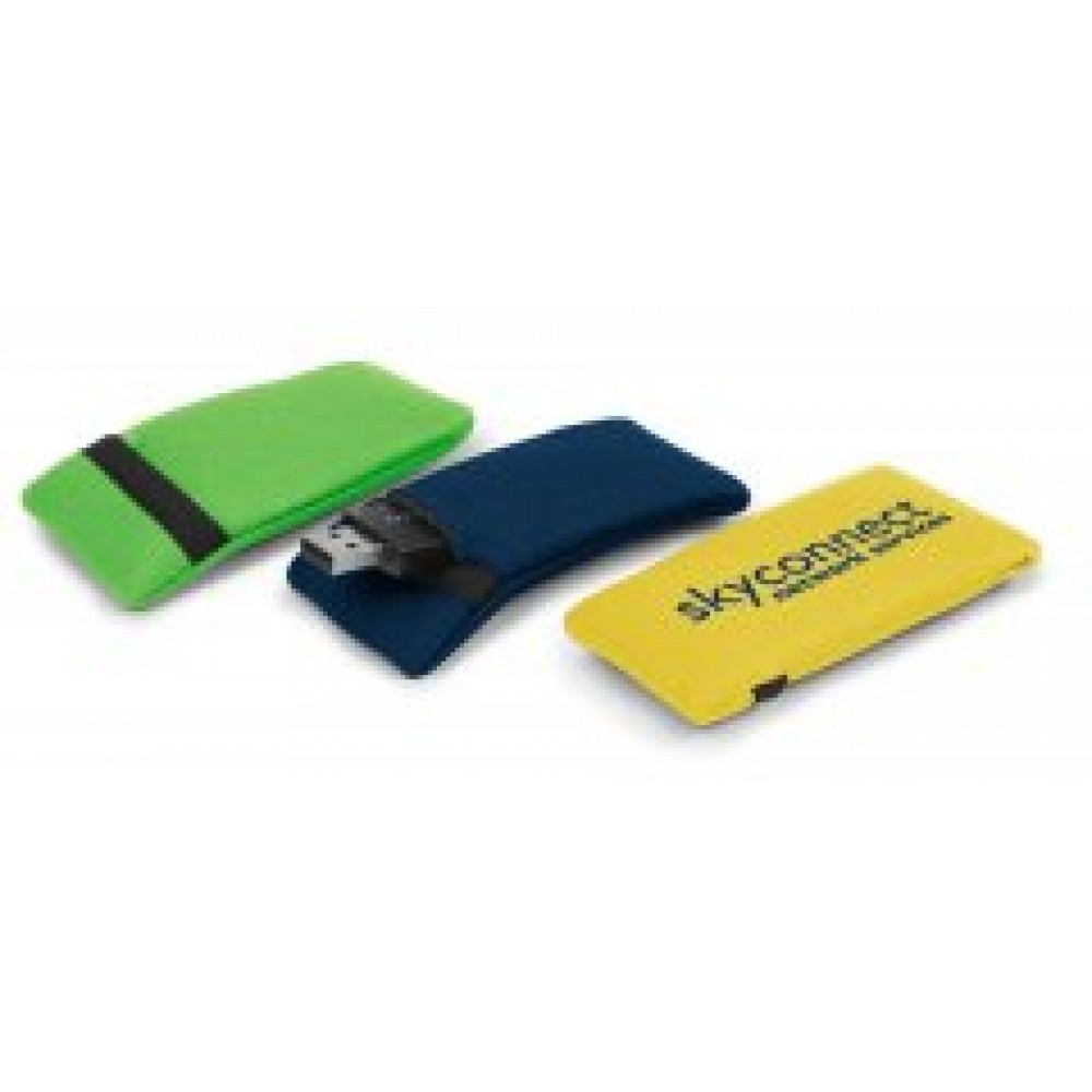 Single USB Eco Foam Flash Drive Holder Logo Branded