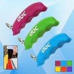 Silicone Portable Bag Handle With Key Chain Logo Branded