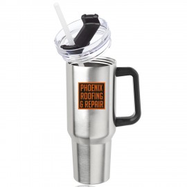  40 Oz. Stainless Steel Travel Mugs W/ Handle