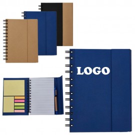 Personalized Portable Multi-function Notebook With Note Sticker And Pen