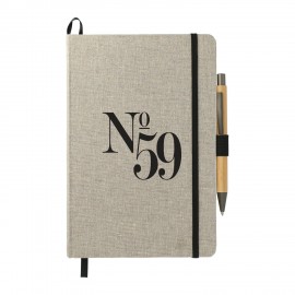 Recycled Cotton Bound JournalBook Set (5.5"x8.5") with Logo