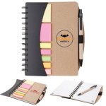 Spiral Bound Notebook Pen & Sticky Notes with Logo