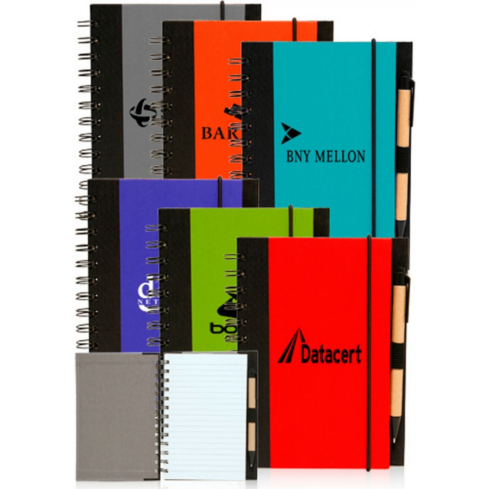 5 x 7 Eco Spiral Notebook with Pen