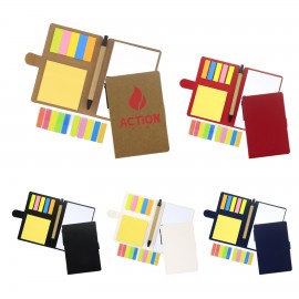 Recycled Sticky Notes Coil Notebook with Logo