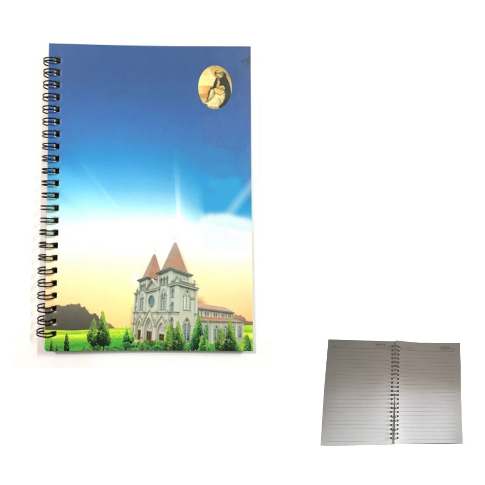 Full Color Printed Spiral Ruled Notebook A5 Lined with Logo