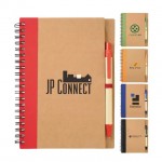 5" X 7" Eco Spiral Notebook With Pen with Logo