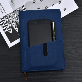 Promotional A5 Hardcover Notebook With Cellphone Pocket