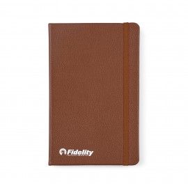 Custom Moleskine Leather Ruled Large Notebook - Sienna Brown