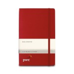 Custom Moleskine Hard Cover Ruled Large Expanded Notebook - Scarlet Red