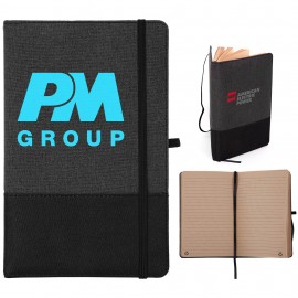 rPET Two Tone Journal with Recycled Kraft Paper with Logo