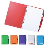 Promotional Color-Pro Spiral Unlined Notebook w/Pen (5-3/4" X 7)
