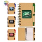 Union Printed - 3x5 Eco Spiral Notebook with Matching Eco Pen - Full Color Logo with Logo