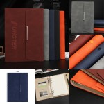 Personalized PU Leather Cover A5 Notebook Binder Meeting Journal with Magnetic Buckle
