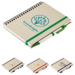 Personalized Prairie Fragrant Grass Recycled Spiral Notebook with Pen