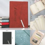 A5 Round Ring Binder PU Leather Notebook Binder Personal Planner Journal with Pen Loop with Logo