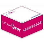 Ad Cubes - Memo Notes - 3.375x3.375x3.375-1 Color, 2 Side Designs with Logo