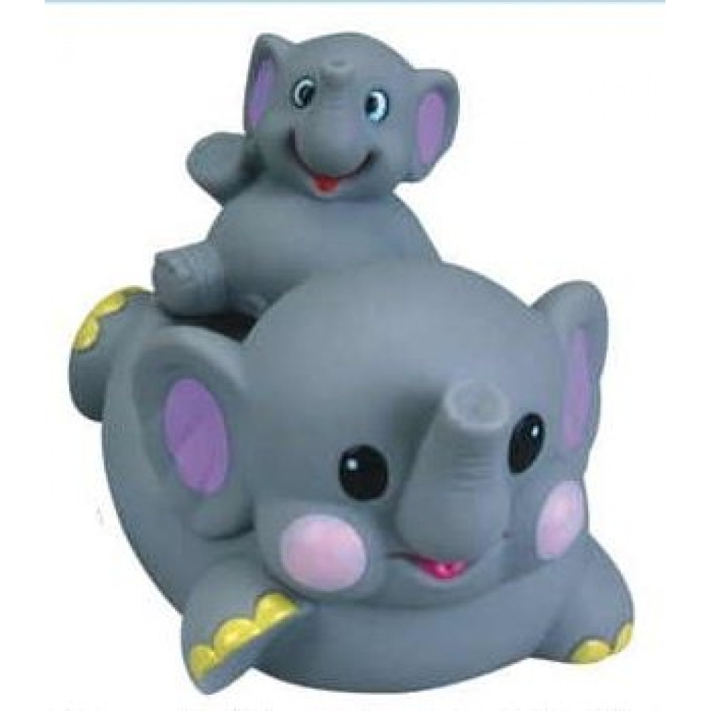 Logo Branded Rubber Elephant Family (Small Size)Â©