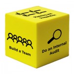 Yellow Cube Stress Reliever Toy Custom Printed