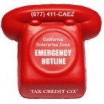 Custom Imprinted Red Phone Stress Reliever