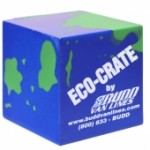 Logo Branded Earth Cube Stress Reliever Toy