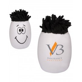 MopToppers Smiling Oblong Stress Ball with Logo