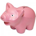 Custom Imprinted Pink Pig Stress Reliever