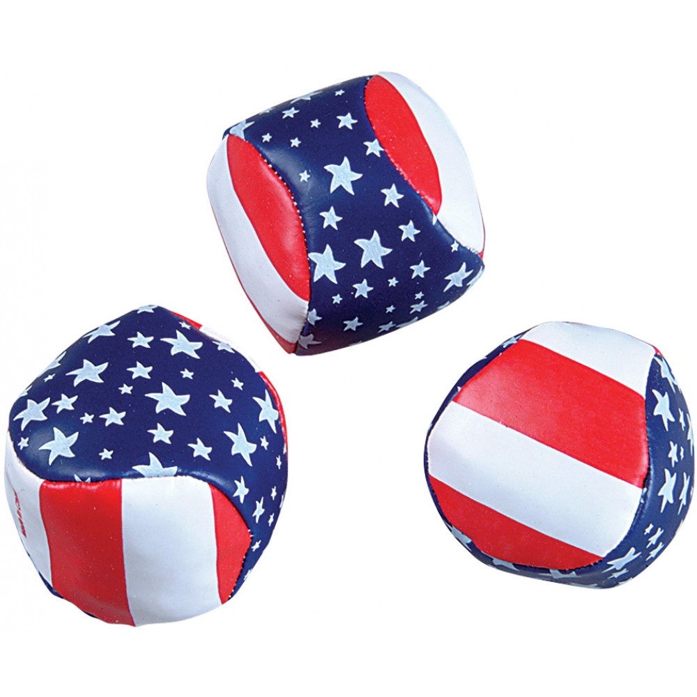 Logo Branded Patriotic Kickball w/ Pellet Fill (2" Diameter)