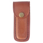 Customized Leather Sheath with Snap Closure for Folding Knife up to 4"