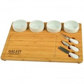 Customized 8 Piece Large Bamboo Cheese Board Set