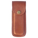 Custom Leather Sheath with Snap Closure for Folding Knife up to 5"