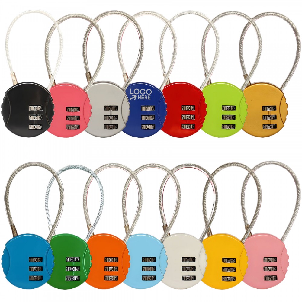 Customized Digit Password Combination Padlock Code Lock With Wire Rope