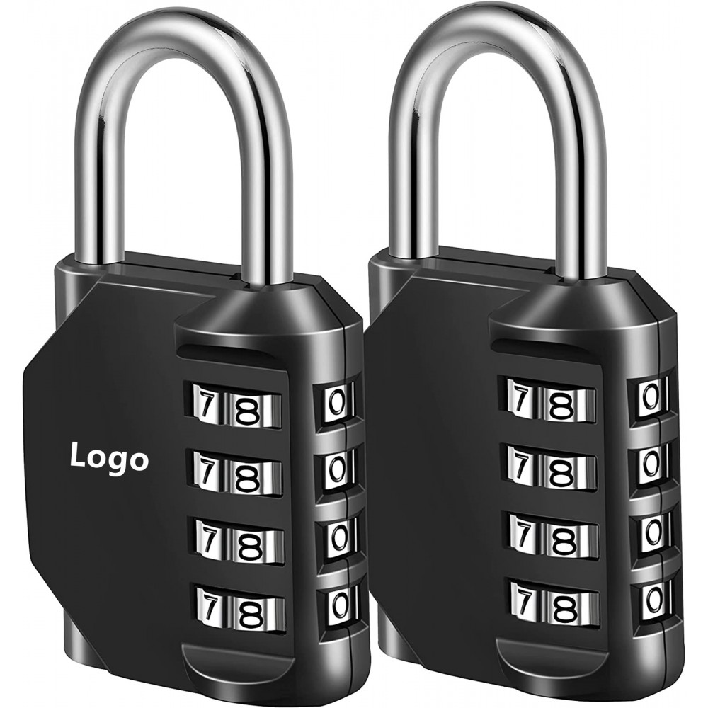 Combination Lock 4 Digit Outdoors Padlock for School Gym Locker Sports Locker with Logo