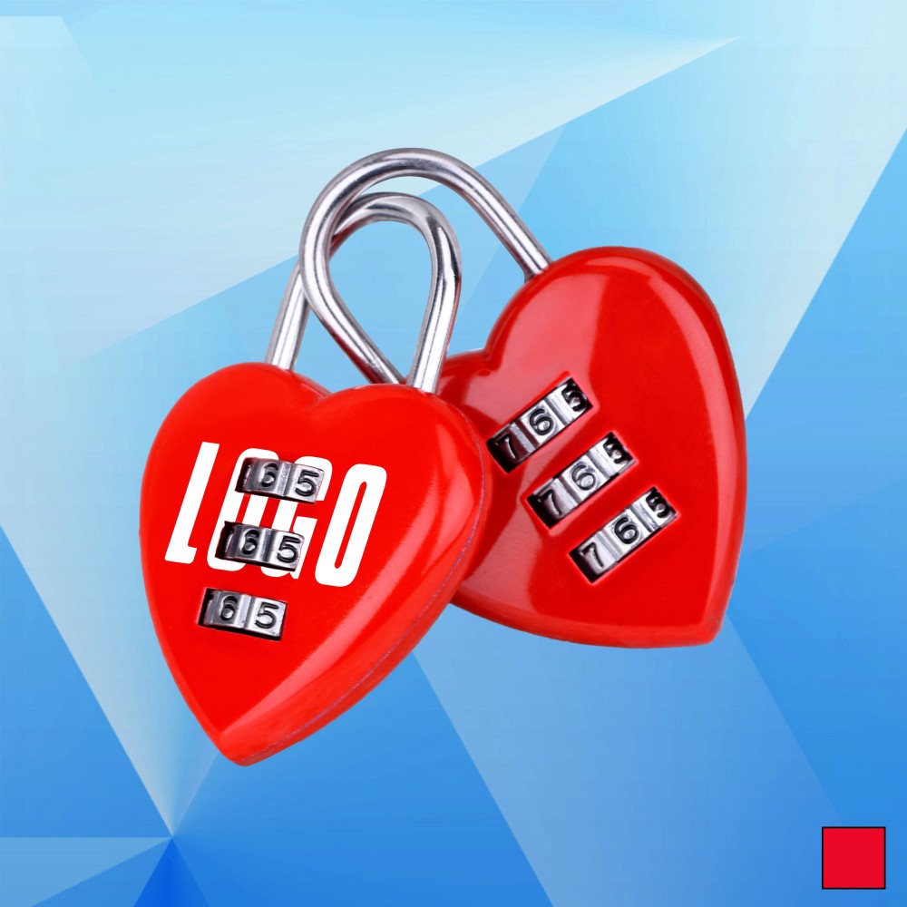 Fashionable Loving Heart Coded Lock with Logo