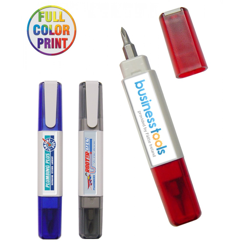 Pen Shaped Screwdriver Tool - Full Color Print with Logo