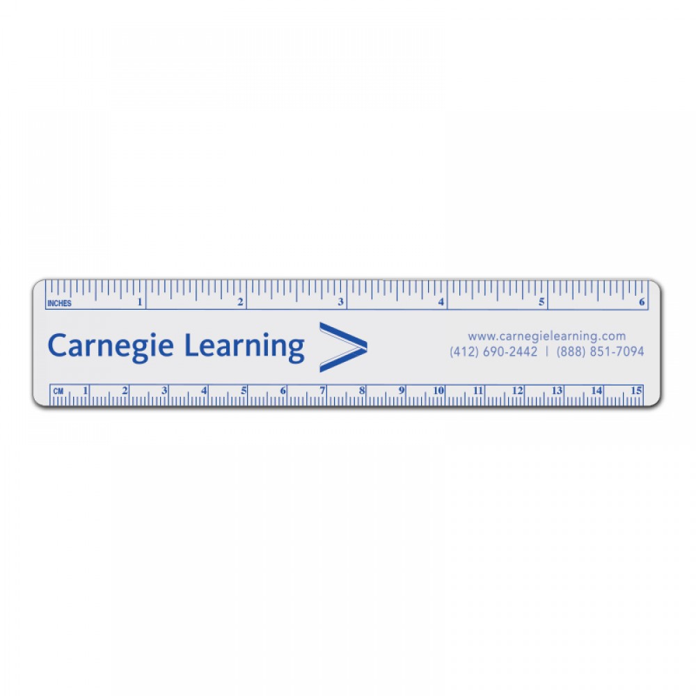 6" Clear Flexible Ruler with Logo