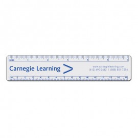 6" Clear Flexible Ruler with Logo