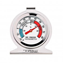 Stainless steel refrigerator thermometer with Logo