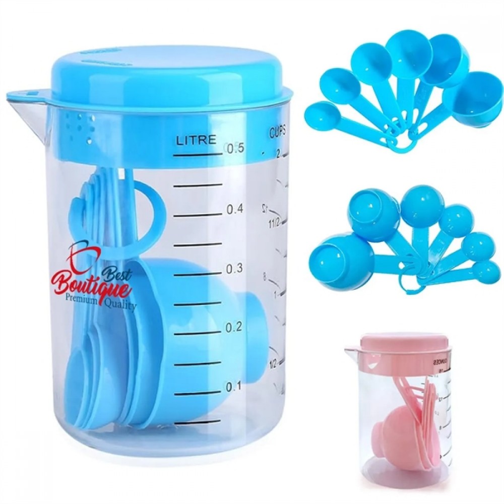 Logo Branded "7-Piece Wholesale Plastic Kitchen Cup Spoon Set"