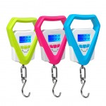 Mini Portable Electronic Scale - Plastic 20KG, Hanging Hook with Logo