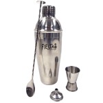 25 Oz. Stainless Steel Cocktail Set with Logo