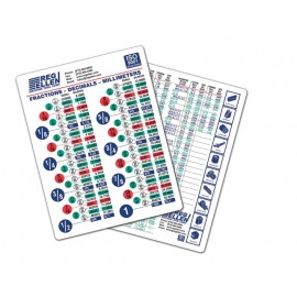 Customized Decimal Equivalent Chart, Large