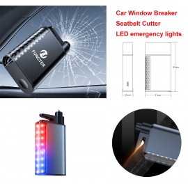 Logo Branded 800 mAh Safety Hammer Car Window Breaker /Seatbelt Cutter / LED Emergency Lights(A7)