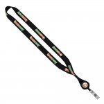 3/4" Dye-Sublimated Lanyard With Metal Crimp & Retractable Badge Reel with Logo