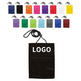 Customized Transparent Horizontal ID Holder with Adjustable Lanyard