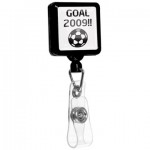 Logo Branded Retract-A-Badge Square Badge Holder
