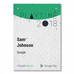 4.13" x 5.83" Seed Paper Name Tag with Logo