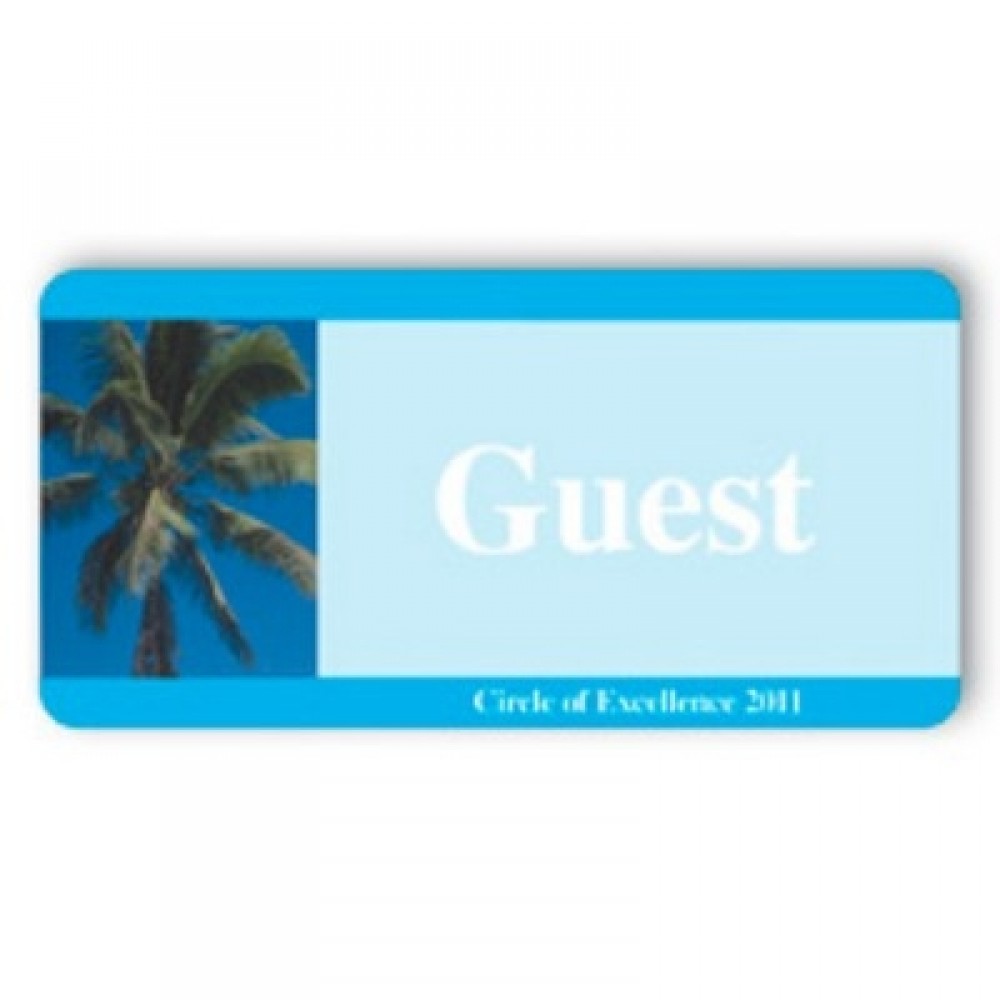 Laminated Name Badge (1.5"x3") Rectangle with Logo