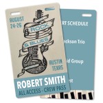 Xpress Permanent Event Name Badges, 3" x 4", 4-Color Front & Back with Logo