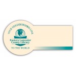 Laminated Name Badge (2"X4") Rectangle W/Round End with Logo