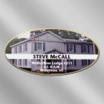Oval Name Badge with Logo